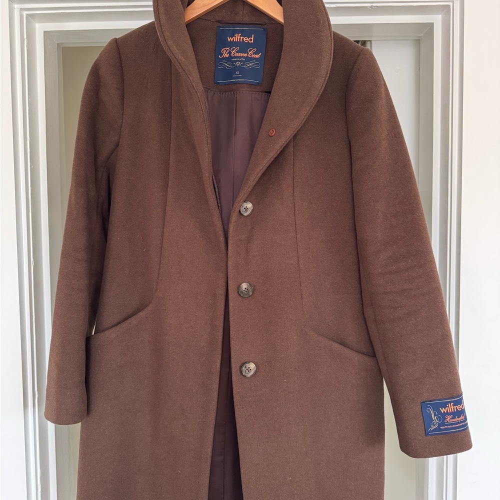 Aritzia Wilfred Cocoon Cashmere Wool Coat XS